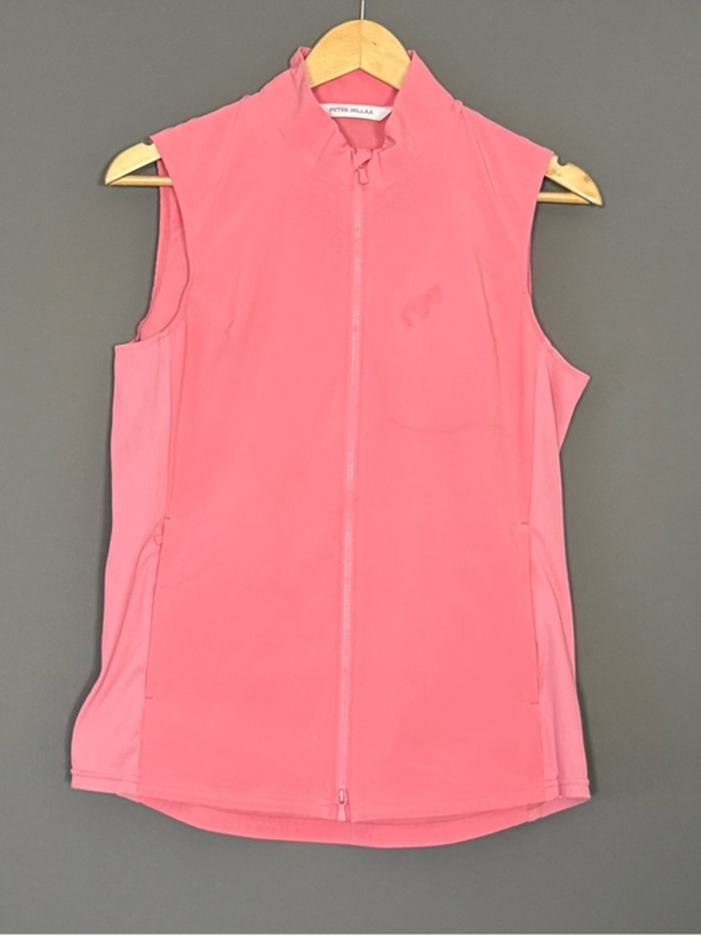 Peter Millar Dunes Outerwear Zip Front Golf Vest Pink Preppy Women’s M